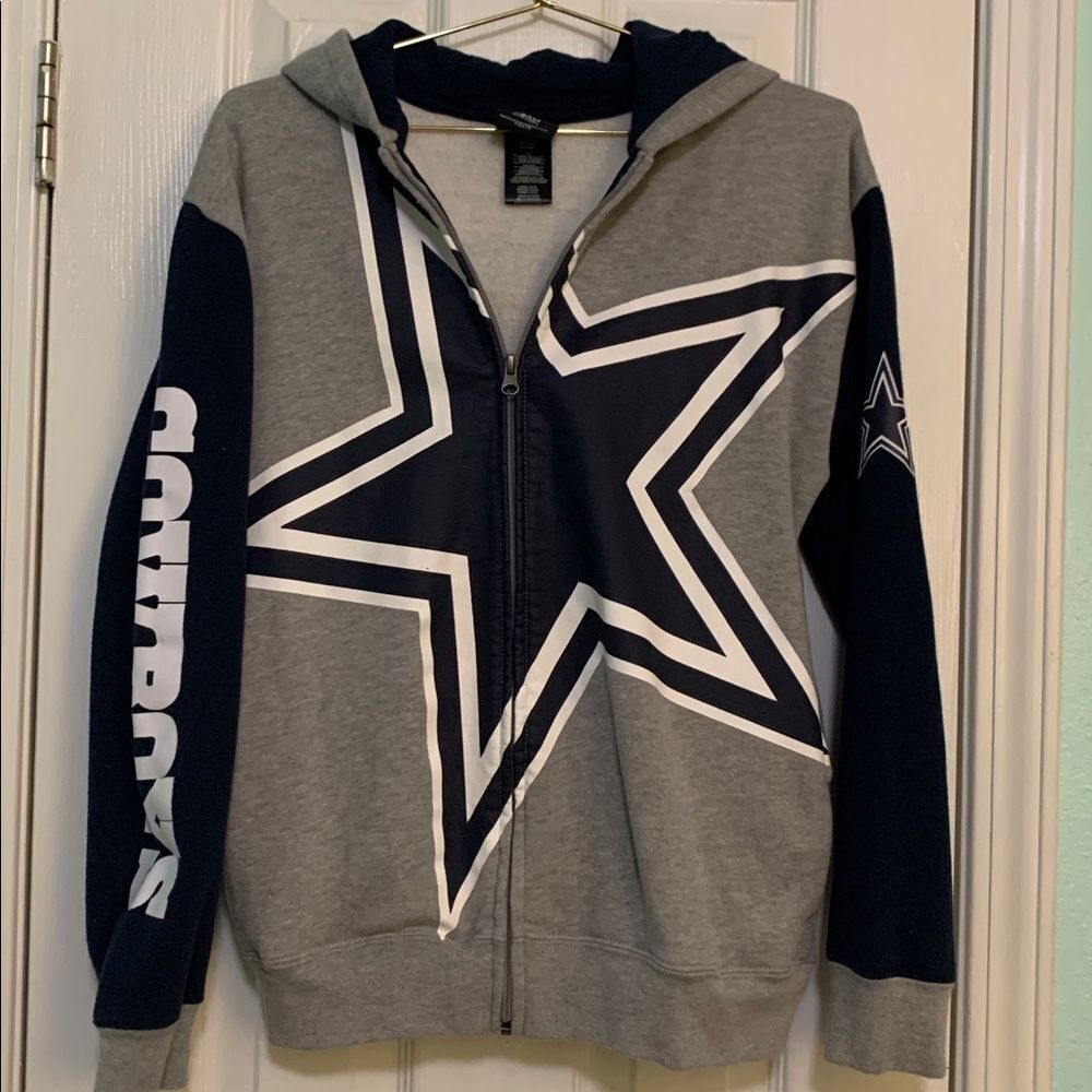NFL Team Apparel Dallas Cowboys Hooded Jacket Size Youth Large 14/16